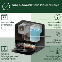 Roomba® Max 705 Combo Robot+Baza AutoWash™ Black